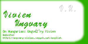 vivien ungvary business card